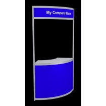 Tallboy Curved Information Counter - Blue