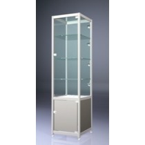 Lockable Glass Display Showcase Cabinet with storage